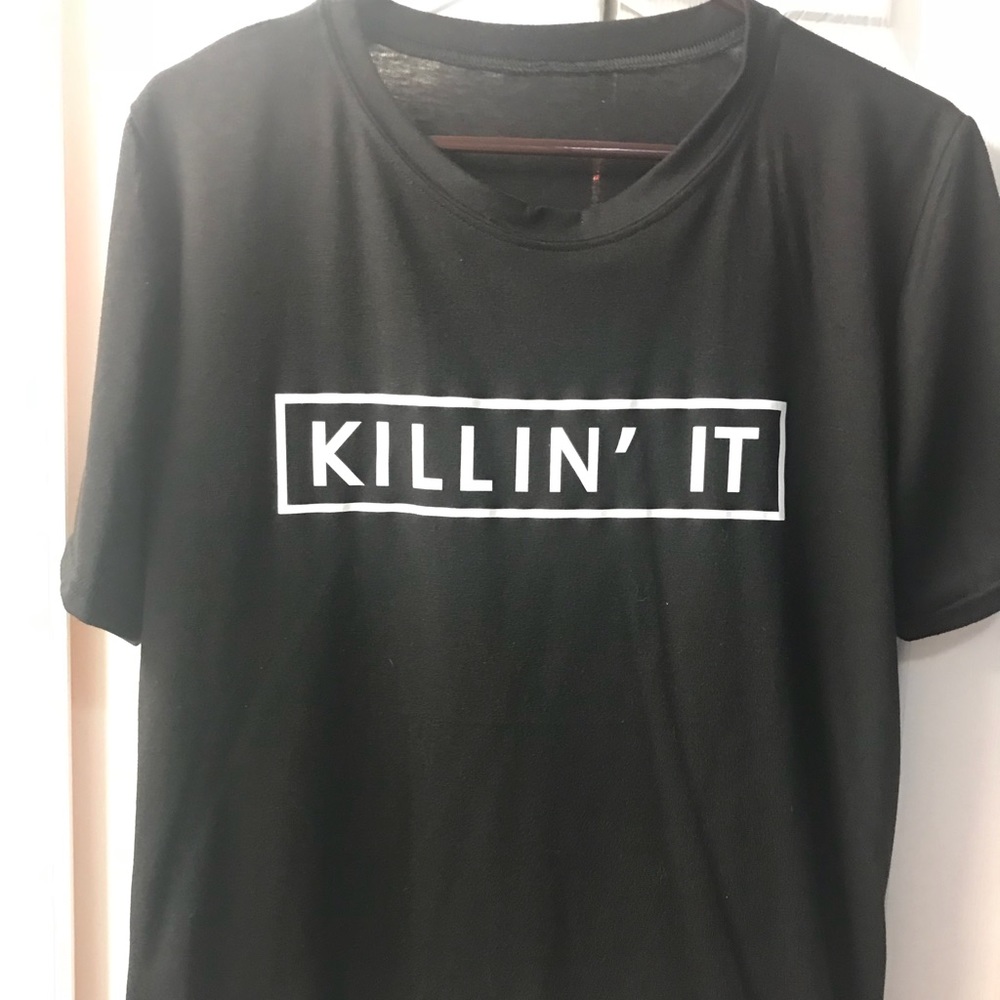 Black graphic tee